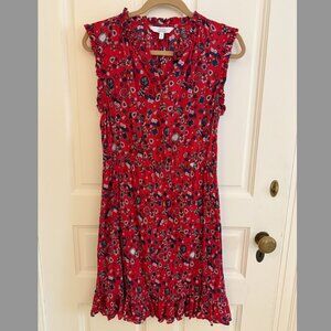 & Other Stories Paris Atelier Red Navy Paisley Dress Size 10